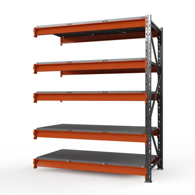 Секция приставная стеллажа металлического ОПТИМА, 2500х1250х785 мм. Полки: 5 шт. метал.