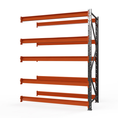 Секция приставная стеллажа металлического ОПТИМА, 2500х1250х785 мм. Полки: 5 шт. без настила