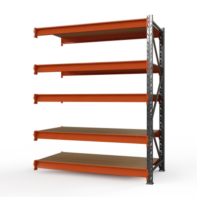 Секция приставная стеллажа металлического ОПТИМА, 2500х1530х785 мм. Полки: 5 шт. фанера HV Market