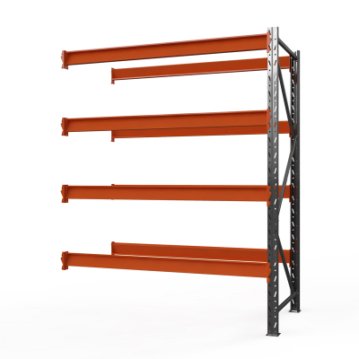 Секция приставная стеллажа металлического ОПТИМА, 2500х1530х785 мм. Полки: 4 шт. без настила