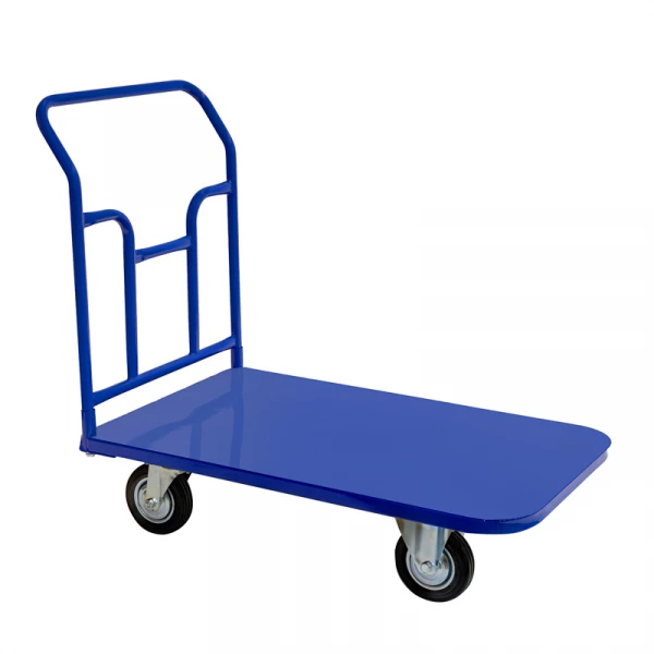 Тележка платформенная ТПТ 600х1000 (г/п 400 кг.) 160 черная резина HV Market