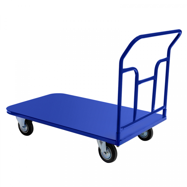 Тележка платформенная ТПТ 600х1000 (г/п 400 кг.) 160 черная резина HV Market