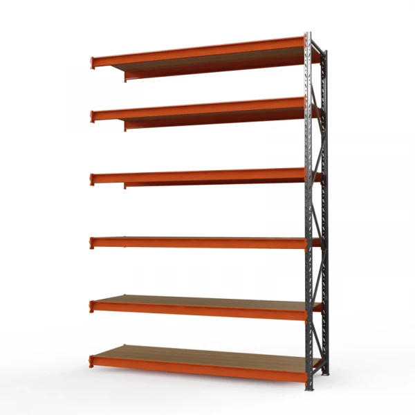 Секция приставная стеллажа металлического ОПТИМА, 3500х2500х785 мм. Полки: 6 шт. фанера