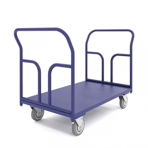 Тележка платформенная с двумя ручками ТПД 5 (700х1200) г/п450кг.160 серая резина HV Market