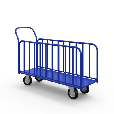 Тележка для перевозки длинномерных грузов ДЛ (450x1380) г/п 500 кг. 200 черная резина HV Market