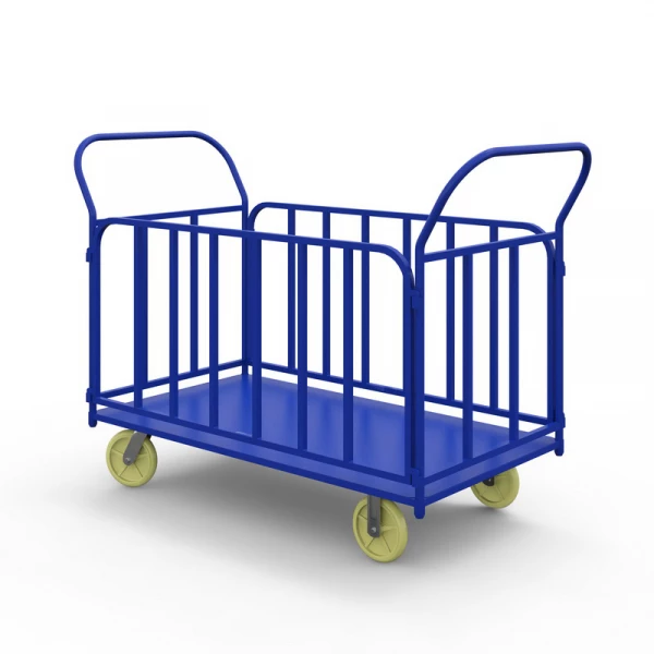 Тележка платформенная с трубчатыми бортами ТБ 6 (800х1200)г/п 400 кг.150 чугун/полиуретан HV Market