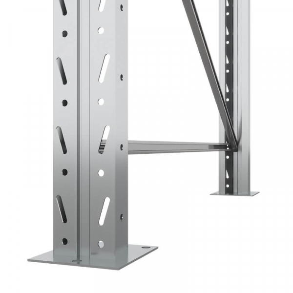 Две секции стеллажа металлического паллетного 3500х1800х1100 мм (85.1.5). Ярусы: пол+2 HV Market