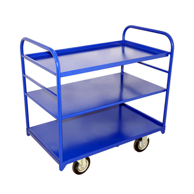 Тележка платформенная трехъярусная ТЯ 6 (800х1200) 160 черная резина HV Market