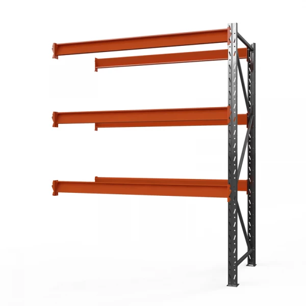 Секция приставная стеллажа металлического ОПТИМА, 4000х1250х785 мм. Полки: 3 шт. без настила