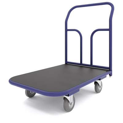 Тележка платформенная с резиновым покрытием ТПР 7 (800x1400) г/п 550 кг. 200 серая резина HV Market