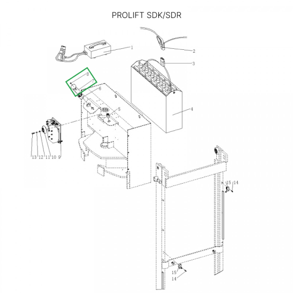 Аварийный выключатель для штабелеров SDR/SDK и SPN, для тележек SK20 HV Market