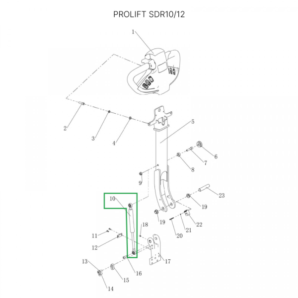 Амортизатор ручки для штабелеров SDR 1-1,2 т, SDR1635