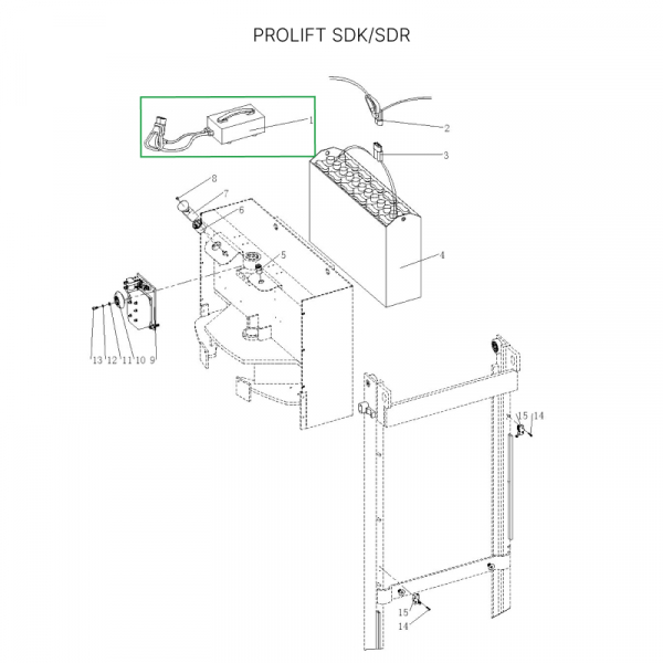 Зарядное устройство для штабелеров SDR 1533/1536/1545S/1645/1656/2036/2045 Li-ion, SDK li-ion (24В, 30А)