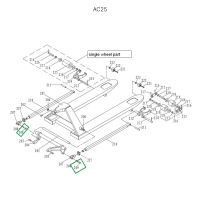 Ось крепления углового рычага к подвильной тяге для гидравлических тележек JC20 HV Market