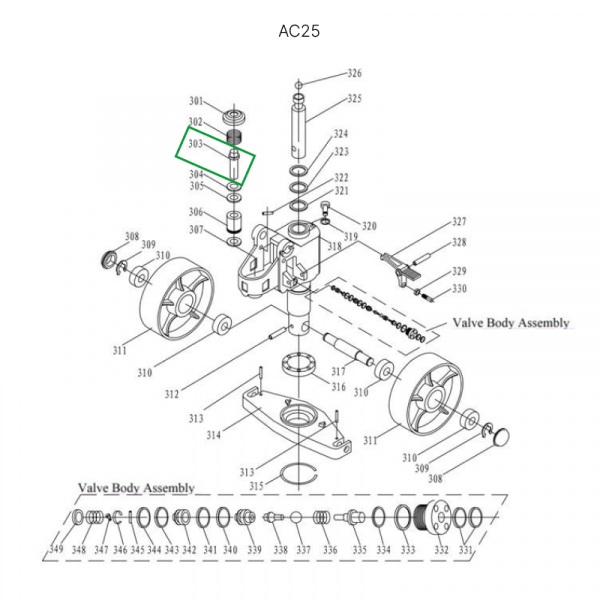 Шток нагнетательный для гидравлических тележек AC25 HV Market