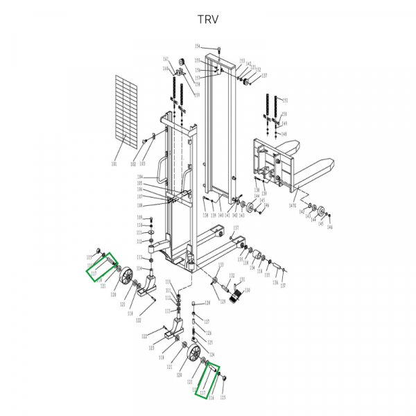 Ось поворотного колеса для TRV HV Market