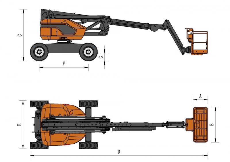 Коленчатый подъемник Skyboom GTZZ-18EJ